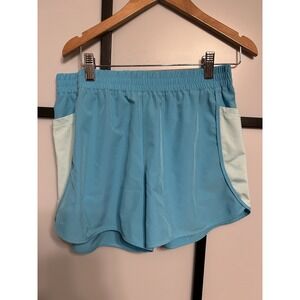 Lands End Girls XL 14/16 Blue Athletic Side Pocket‎ Active Shorts